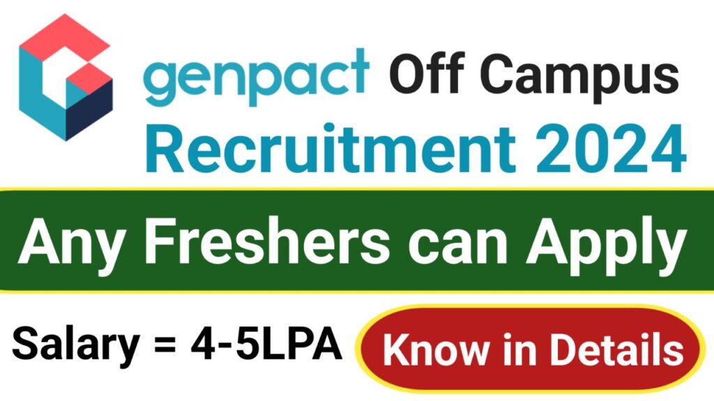 Genpact Off Campus Recruitment 2024